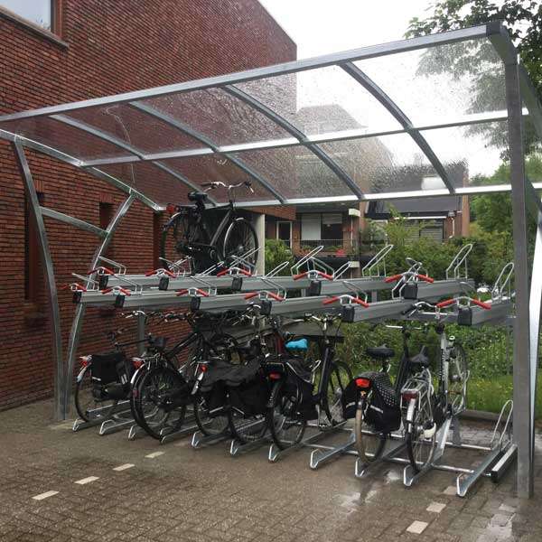 Overkappingen | Overkappingen compact fietsparkeren | FalcoRail enkelzijdige fietsoverkapping voor etagerekken Overkappingen | Overkappingen compact fietsparkeren | FalcoRail enkelzijdige fietsoverkapping voor etagerekken | image #5 |