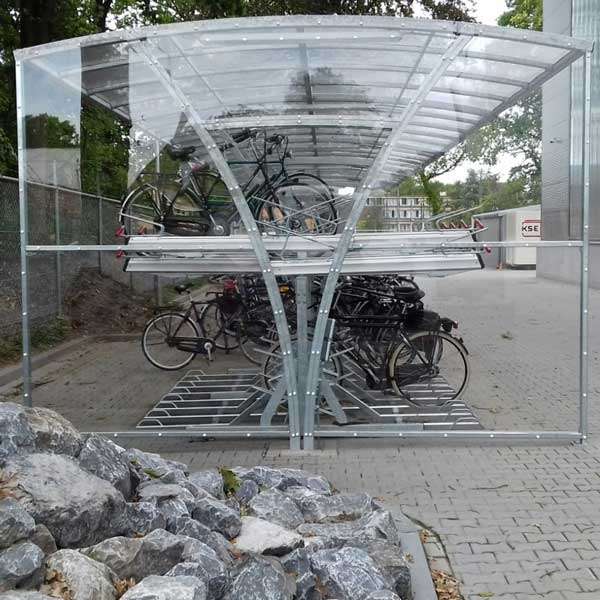 Overkappingen | Overkappingen compact fietsparkeren | FalcoRail dubbelzijdige fietsoverkapping voor etagerekken Overkappingen | Overkappingen compact fietsparkeren | FalcoRail dubbelzijdige fietsoverkapping voor etagerekken | image #9 |