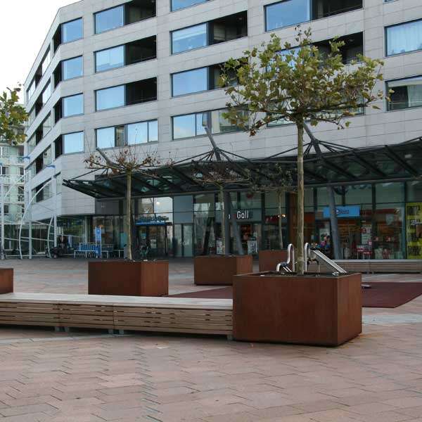 straatmeubilair parkbank buitenbank zitbank zitelement tapis du bois