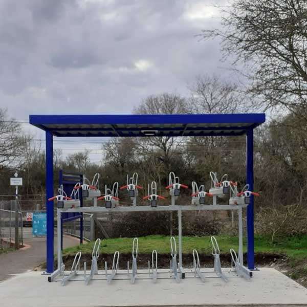 Overkappingen | Overkappingen compact fietsparkeren | FalcoSpan fietsoverkapping voor etagerekken | image #5 |  
