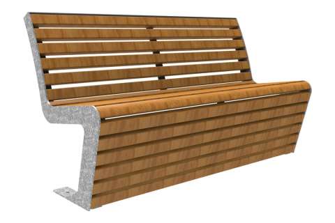 FalcoLinea buitenbank met rug, hout