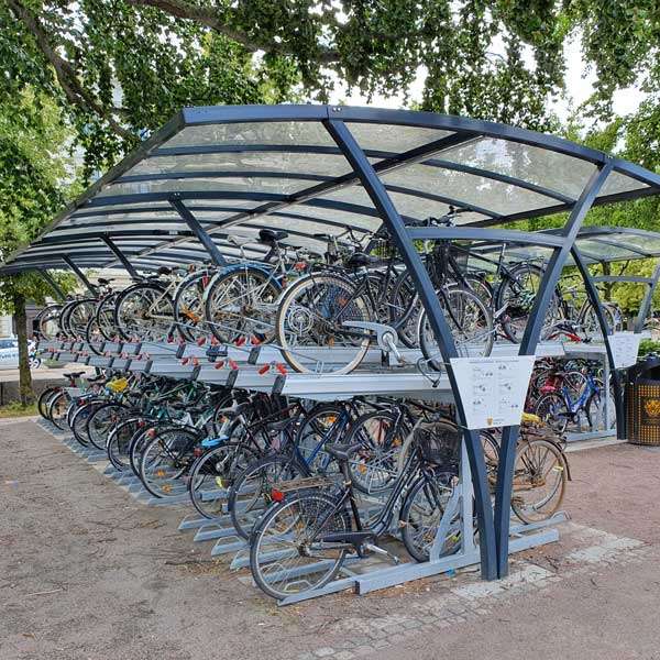 Overkappingen | Overkappingen compact fietsparkeren | FalcoRail dubbelzijdige fietsoverkapping voor etagerekken Overkappingen | Overkappingen compact fietsparkeren | FalcoRail dubbelzijdige fietsoverkapping voor etagerekken | image #2 |