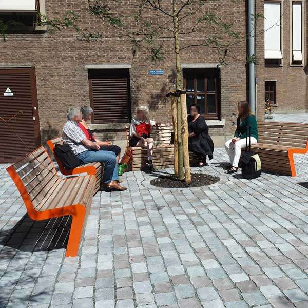 Straatmeubilair | Banken | FalcoLinea buitenbank met rug, hout Straatmeubilair | Banken | FalcoLinea buitenbank met rug, hout | image #6 |