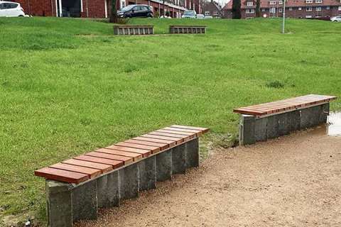 116862 circulair straatmeubilair buitenbank zitelement bank