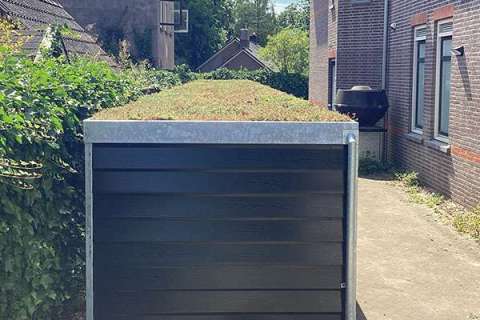 121082 overkapping berging buitenberging mini berging fietsenberging