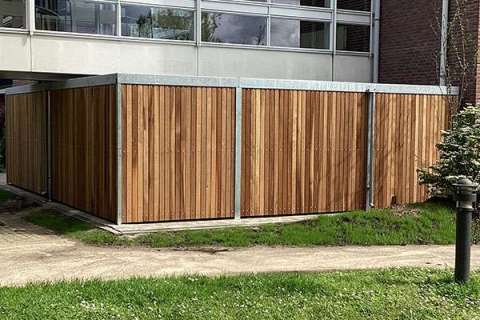 Scootmobiel overkapping voor woonzorgcentrum