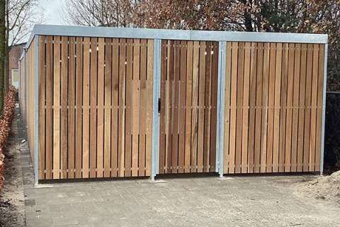 125010 fietsparkeren fietsoverkapping fietsenberging fietsaanleunbeugels