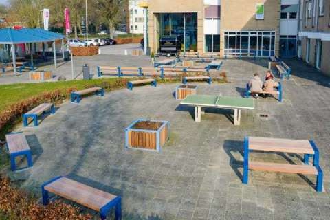 131888 straatmeubilair buitenbank picknickset plantenbak