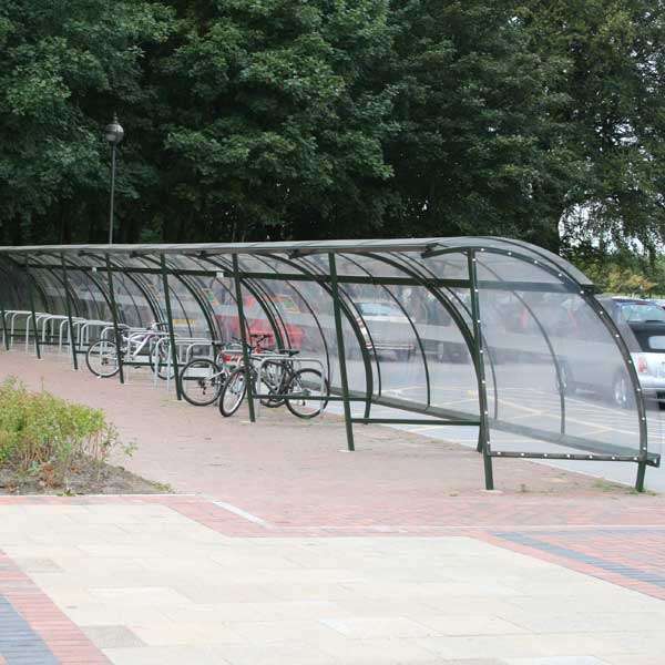Fietsparkeren fietsoverkapping rokersoverkapping transparant FalcoLite