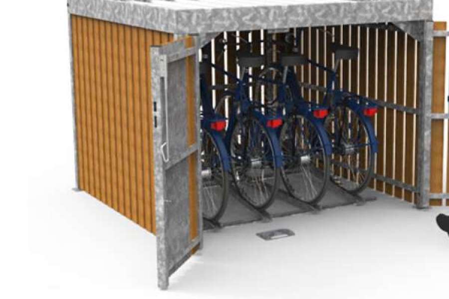 fietsparkeren overkapping FalcoCrea mini berging
