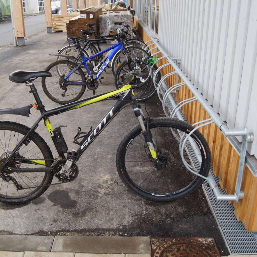 fietsparkeren fietsenrek FalcoScandi enkelzijdig muursteun