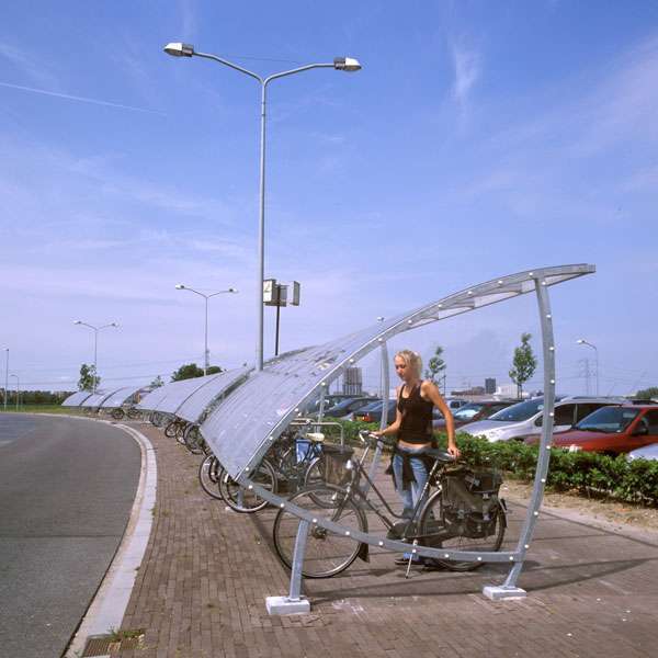 Fietsparkeren fietsoverkapping rokersoverkapping transparant FalcoSail
