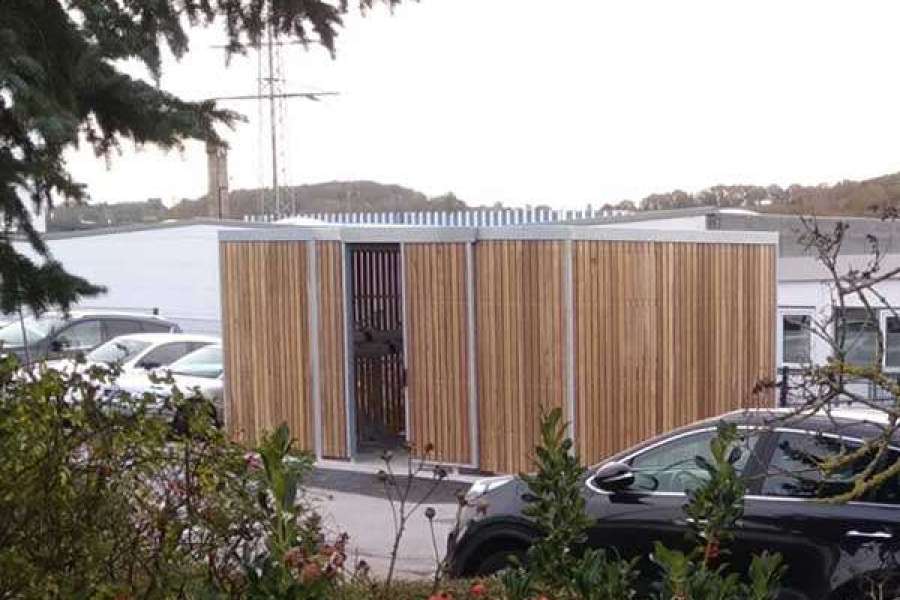 124746 fietsparkeren fietsoverkapping etagerek oplaadpunt aanleunbeugel