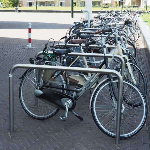 fietsparkeren RVS fietsaanleunbeugel zonder tussenbuis