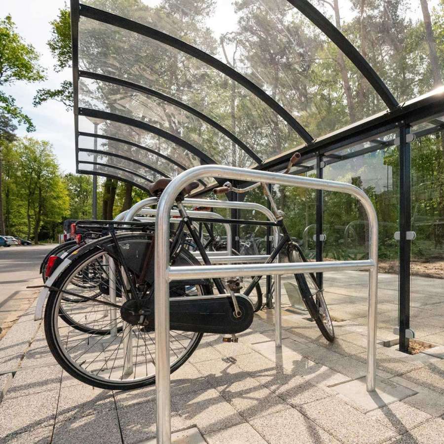 FalcoLean RVS Fietsaanleunbeugel met of zonder tussenbuis