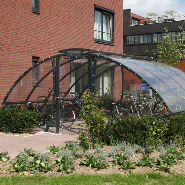 Fietsparkeren fietsoverkapping rokersoverkapping transparant FalcoSail