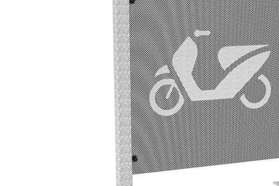 verkeersvoorziening scooter parkeerplek afzethek afzetpaneel afzetelement