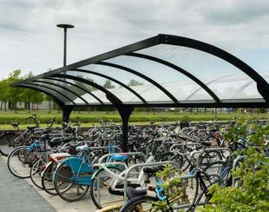 fietsparkeren fietsenrek fietsoverkapping fietsaanleunbeugels