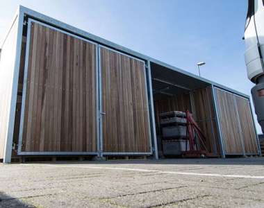 klant overkapping carport berging