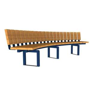 Straatmeubilair | Banken | FalcoSinus buitenbank met of zonder rug | image #1