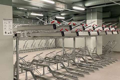 fietsparkeren ondergrond fietsenrekken etagerek fietsaanleunbeugel