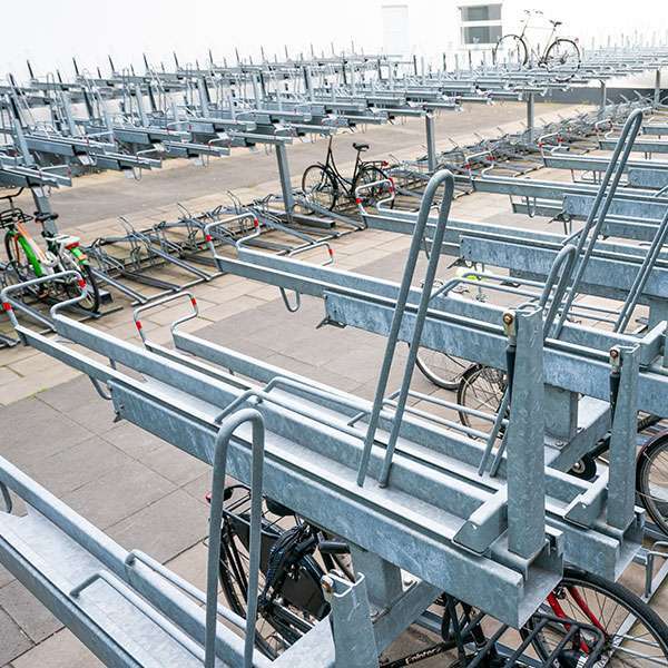 fietsparkeren fietsenrek etagerek dubbellaags