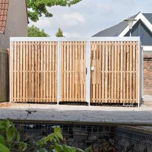 Projecten | Duurzame overkapping met sloophout als wandbekleding | image #1 | 116270 fietsoverkapping met sloophout