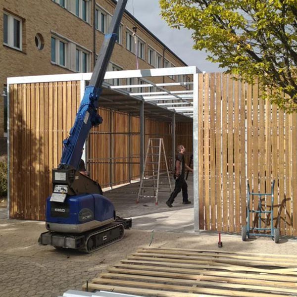 Week 37: FalcoLok fietsoverkapping bij Danske bank in Denemarken