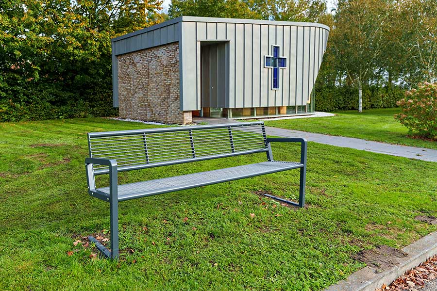 143499 straatmeubilair buitenbank zitbank afvalbak