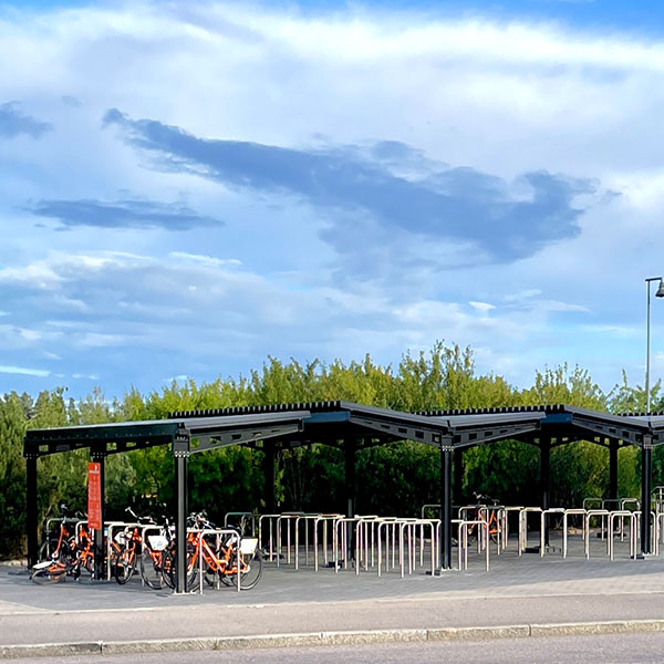 fietsparkeren fietsoverkapping sneeuwlast fietsaanleunbeugels