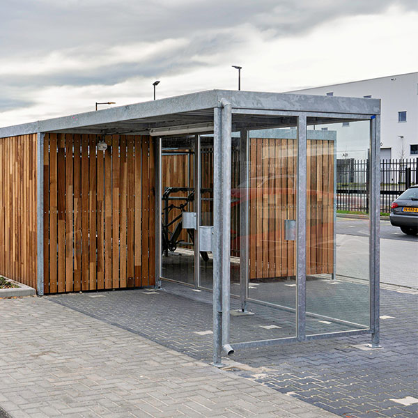 131974 fietsparkeren fietsenrekken fietsoverkappingg rokersruimte pauzeruimte