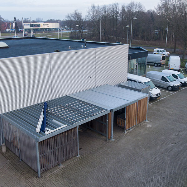 klant overkapping carport berging