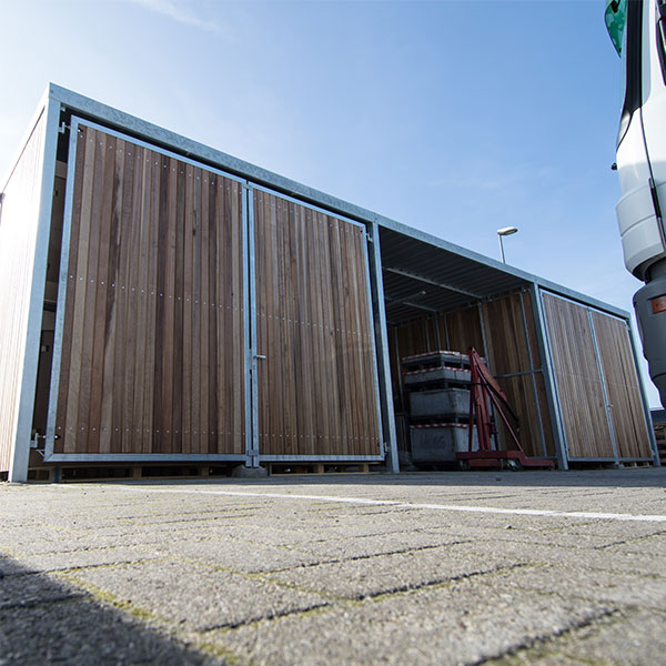 klant overkapping carport berging