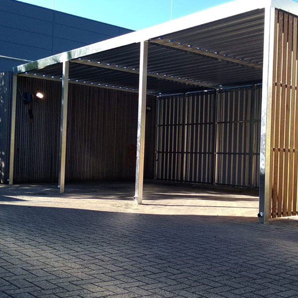 klant overkapping carport berging