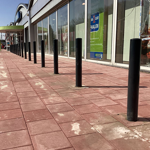 118914 straatmeubilair afvalbak verkeersvoorzieningen afzetpaal