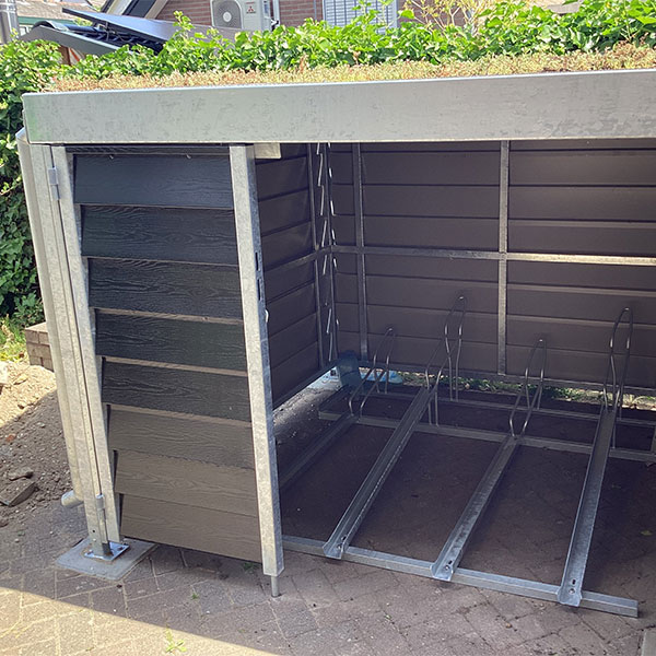 121082 overkapping berging buitenberging mini berging fietsenberging