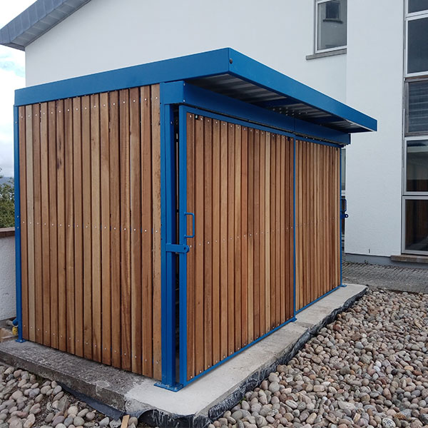 121978 overkapping met schuifdeuren fietsoverkapping fietsenstalling fietsenberging