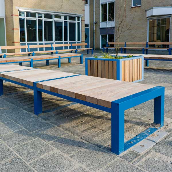 131888 straatmeubilair buitenbank picknickset plantenbak