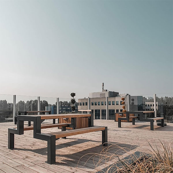 92671 fietsoverkapping dakterras buitenbank plantenbak picknickset asbak straatmeubilair fietsenrek etagerek