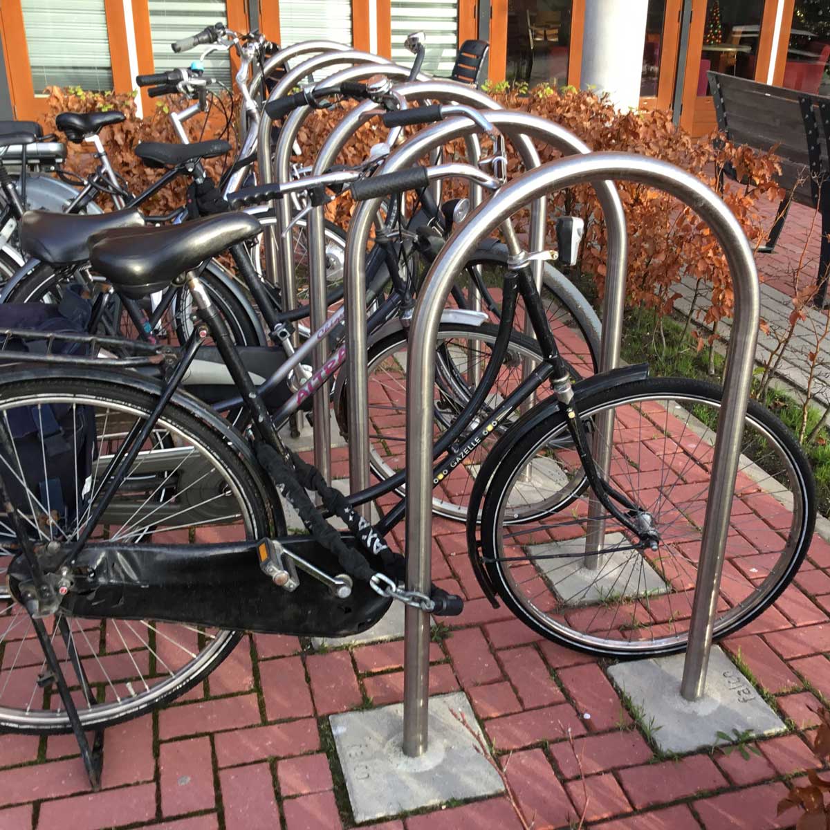 FalcoLean RVS fietsaanleunbeugel, rond