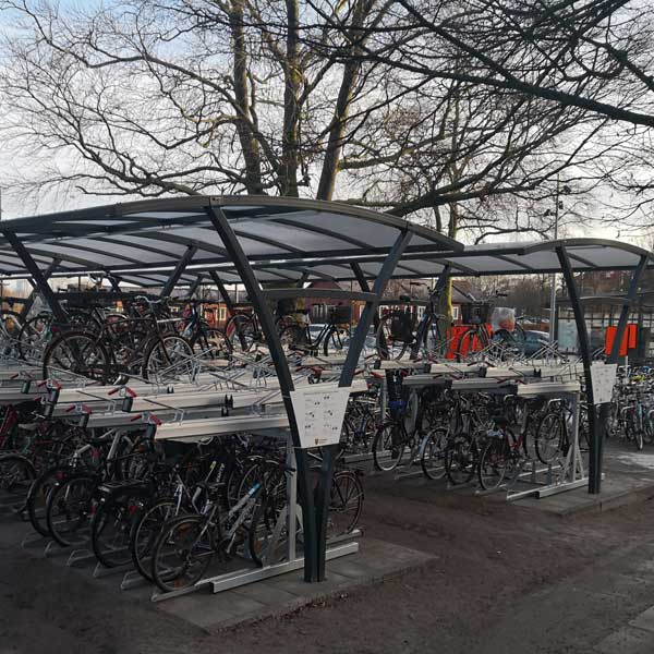 fietsparkeren fietsoverkapping compact etagerekken FalcoRail
