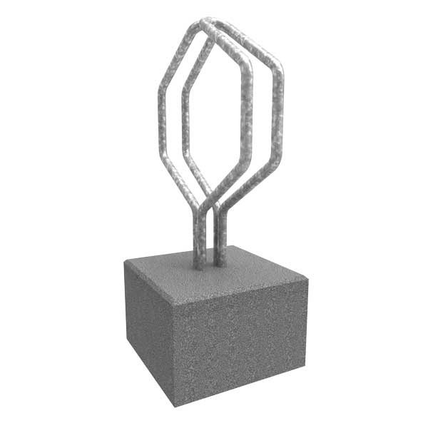 fietsparkeren fietsklem F-8 90 graden betonvoet