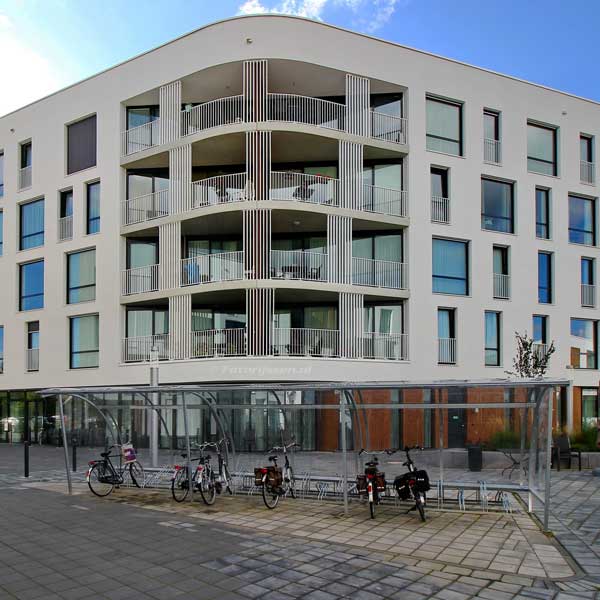 Fietsparkeren fietsoverkapping rokersoverkapping transparant FalcoLite