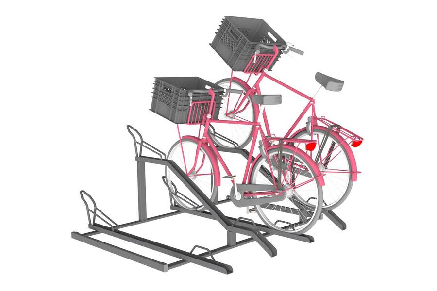 fietsparkeren fietsenrek voor kratfiets transportfiets FalcoCrate