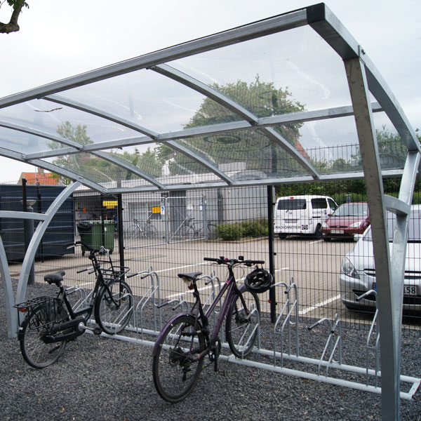 FalcoRail Low fietsoverkapping, enkelzijdig