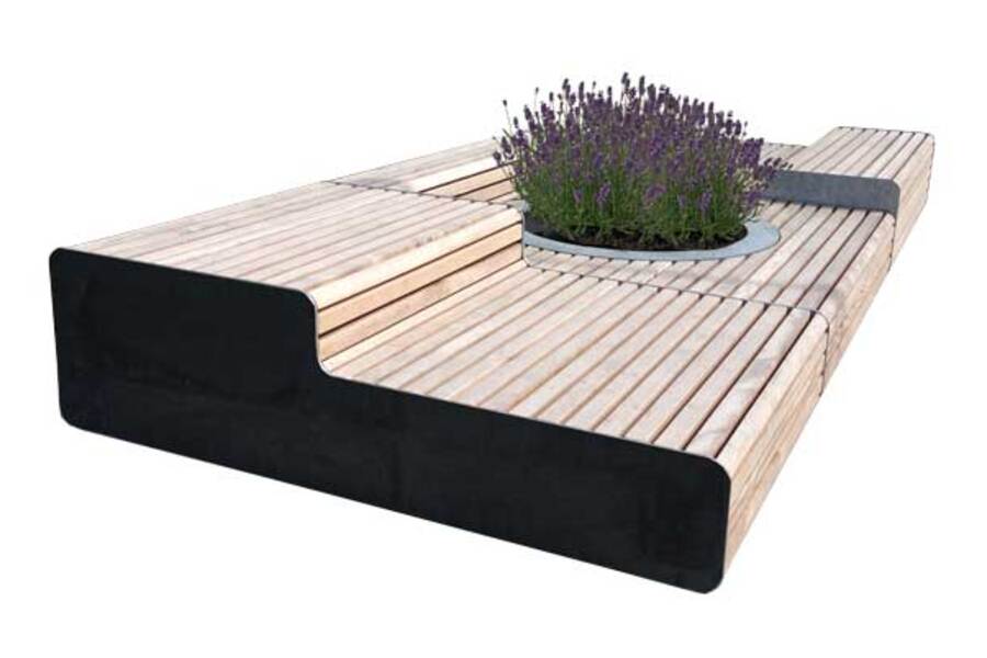 straatmeubilair bank plantenbank modulair parkbank zitbank FalcoLinea