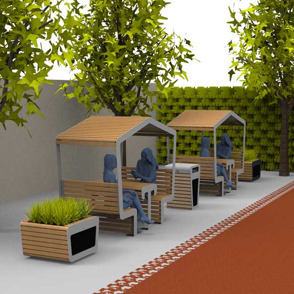 Overdekte FalcoLinea zitplek JOP