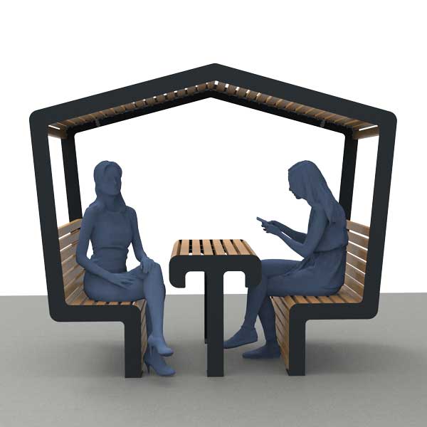 Overdekte FalcoLinea zitplek JOP