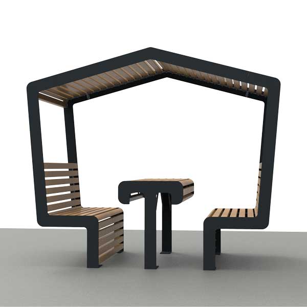 Overdekte FalcoLinea zitplek JOP