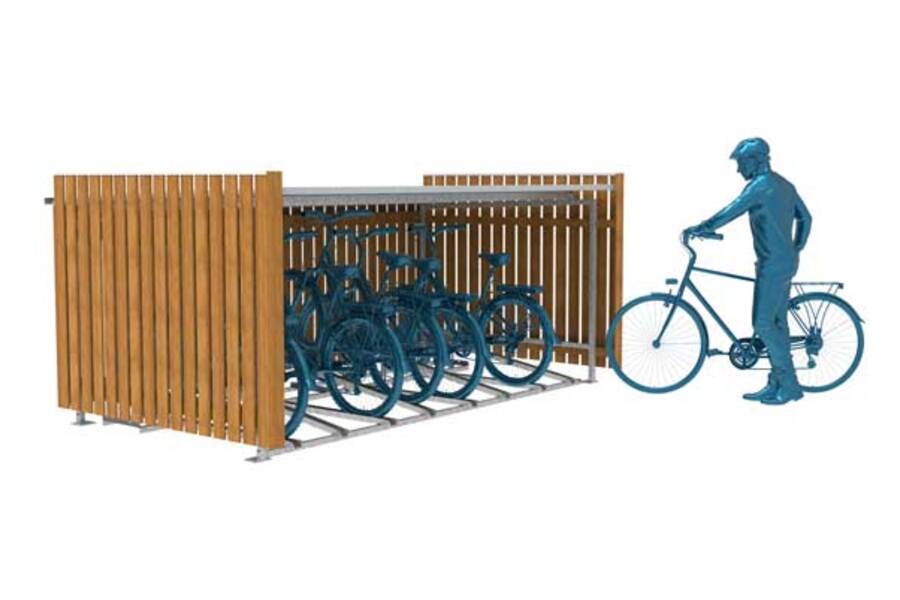 Q-150 enkelzijdige fietsoverkapping